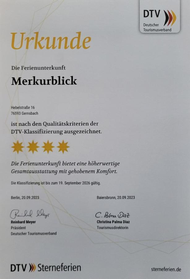 Ferienwohnung Merkurblick Gernsbach Bagian luar foto